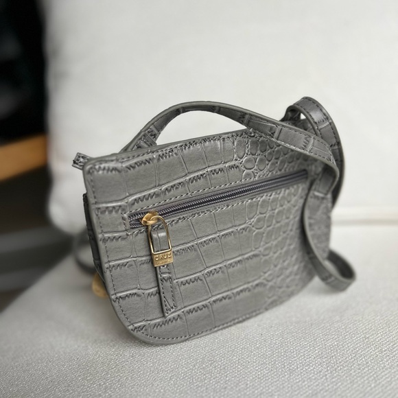 Penelope and Monica Cruz grey Crossbody Shoulder Purse Crocodile Bag - Picture 9 of 9